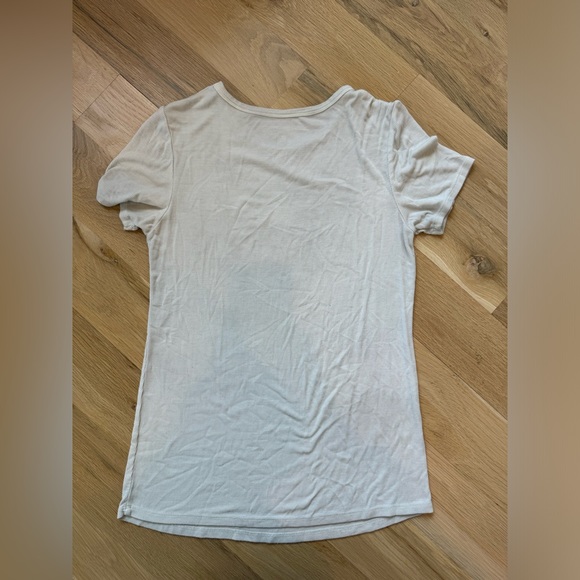 LKindred Bravely • Ribbed Bamboo Maternity Crew Neck Tee • Cream • Small - Picture 3 of 5